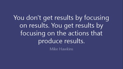 You Can't Manage Results....Only Behavior